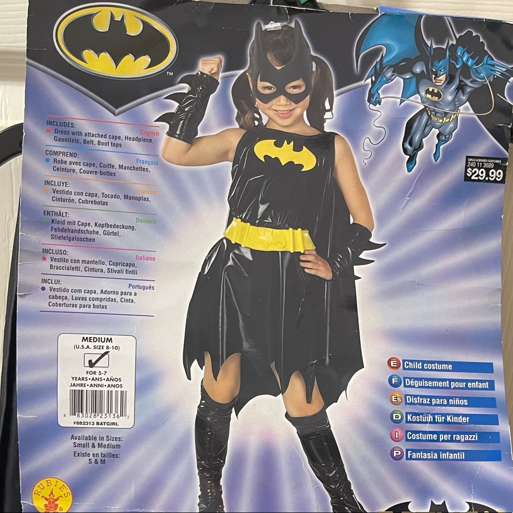 Batgirl costume. Size 8-10, 5-7 y.o.